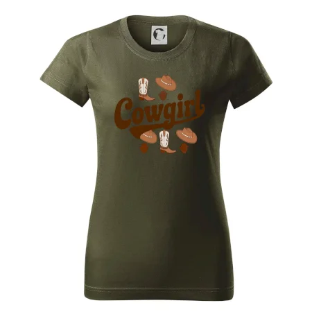 Cowgirl nápis a oblečení