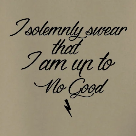 I solemnly swear that I'm up to no good