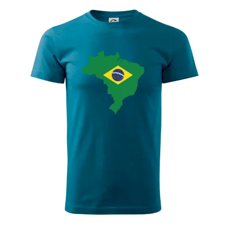 Brazílie vlajka v mapě