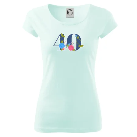 Květinové číslo kreslené - 40