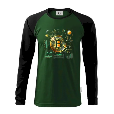 Bitcoin logo s grafy