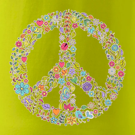 Peace symbol lístečky