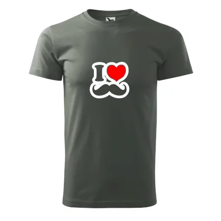i love mustache - obrys