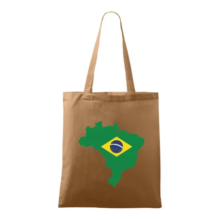 Brazílie vlajka v mapě