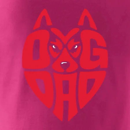 Dog dad nápis v hlavě