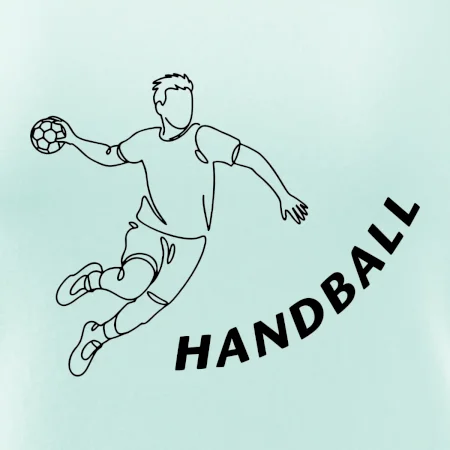 Handball nápis šikmo