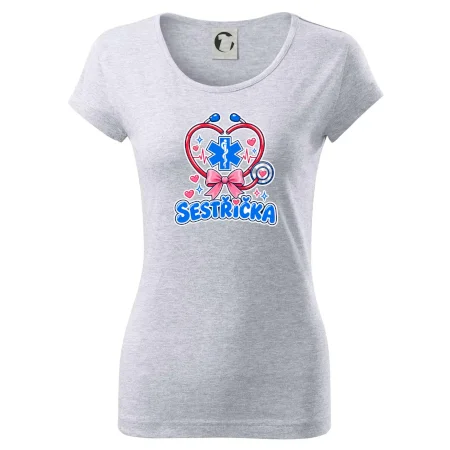 Sestřička - kreslený kříž a srdce