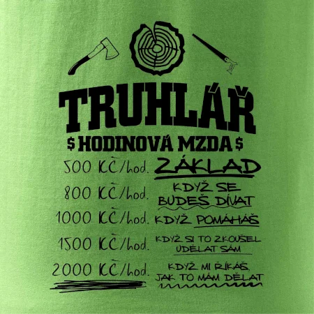 Hodinová mzda truhlář