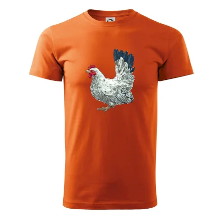 Slepice kreslená bílá