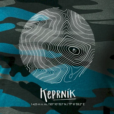 Keprník - vrstevnice v kruhu