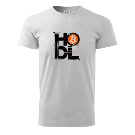 Hodl velký nápis a logo BTC