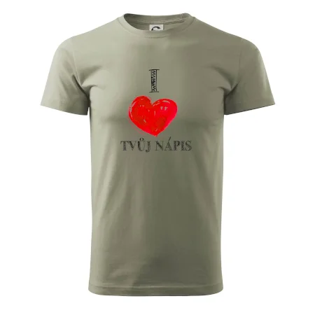 I love malované srdce - vlastní nápis