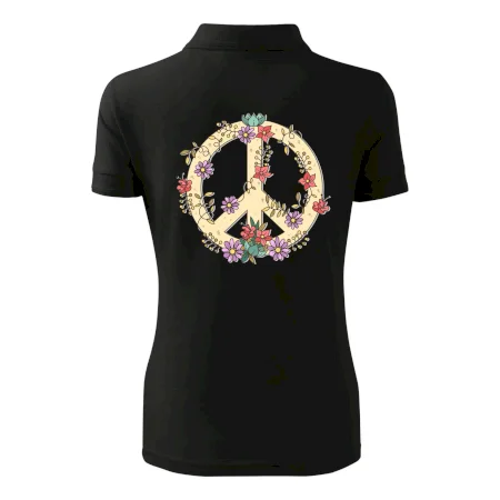 Peace symbol pískový