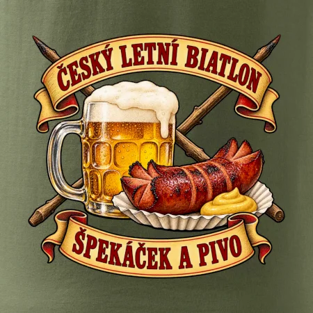 Český letní biatlon špekáček a pivo