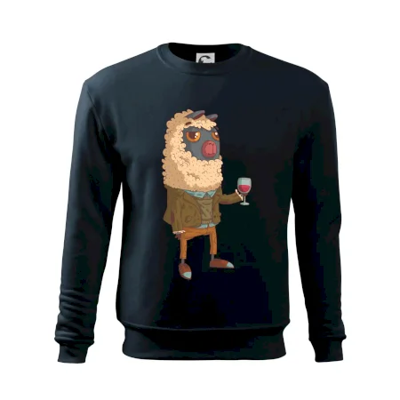 Alpaka s vínem muž