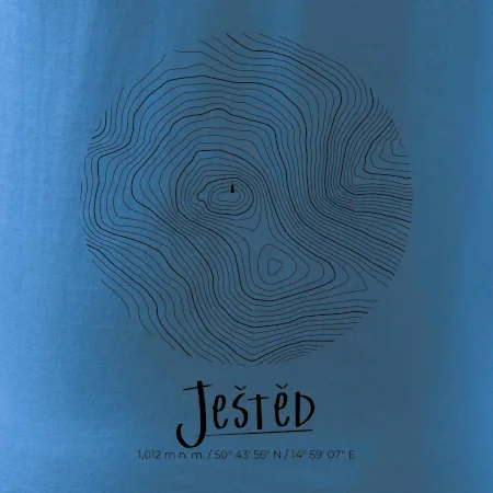 Ještěd - vrstevnice v kruhu
