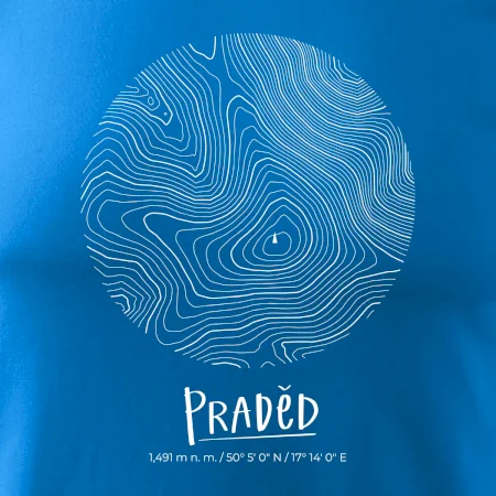 Praděd - vrstevnice v kruhu
