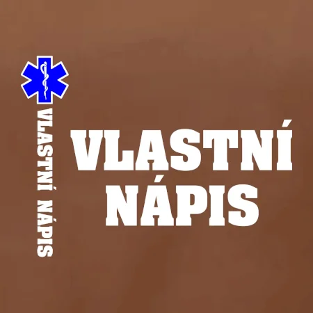 Hvězda života - vlastní nápis vpředu a vzadu