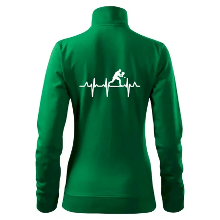EKG stolní tenista stojící