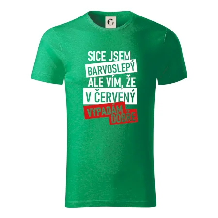 Sice jsem barvoslepý, ale vím, že v červené vypadám dobře