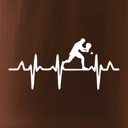 EKG stolní tenista stojící