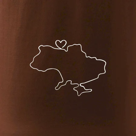 Mapa Ukrajiny - srdce
