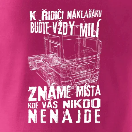 K řidiči náklaďáku buďte vždy milý