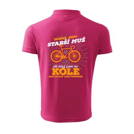 Starší muž - cyklista silniční kolo