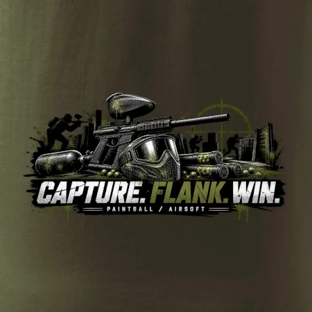 Taktika capture flank win paintball