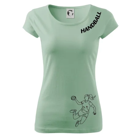 Handball nápis šikmo  - holka