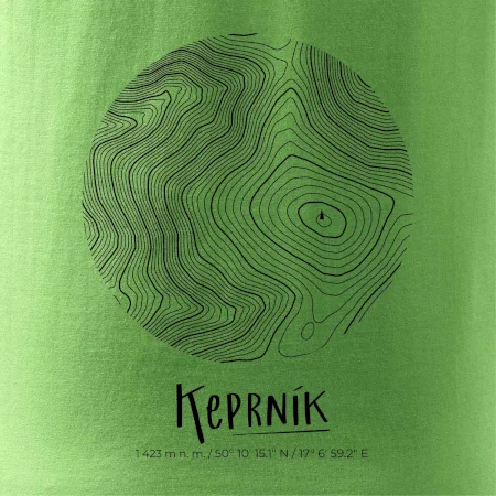 Keprník - vrstevnice v kruhu