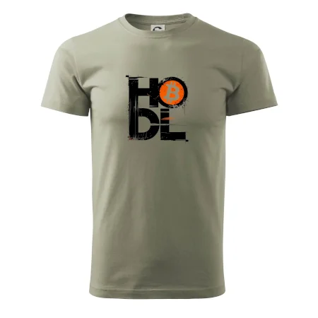 Hodl velký nápis a logo BTC