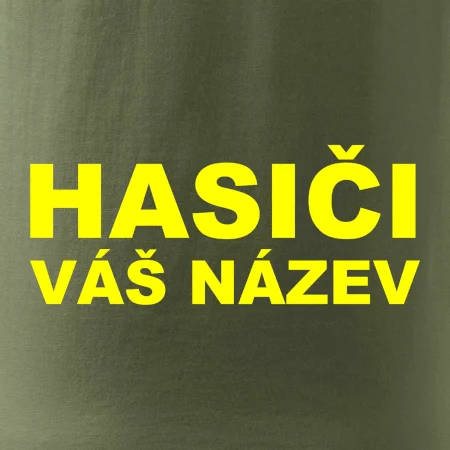 Hasiči - žlutý nápis - váš název sboru