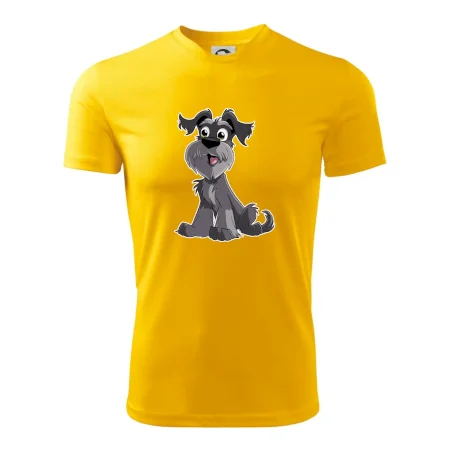 Knírač kreslený sedící