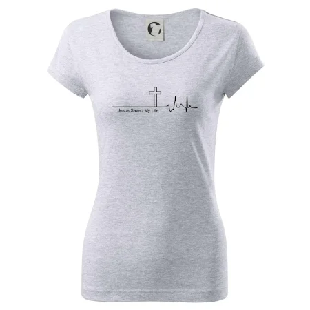 Jesus Saved My Life kříž ekg