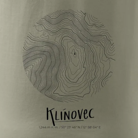 Klínovec - vrstevnice v kruhu