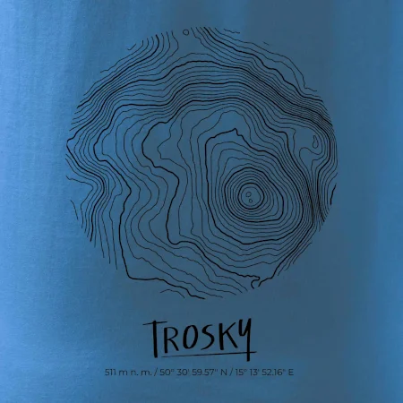 Trosky - vrstevnice v kruhu