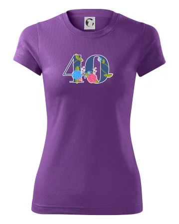 Květinové číslo kreslené - 40