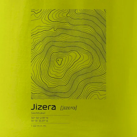 Jizera - vrstevnice v obdélníku