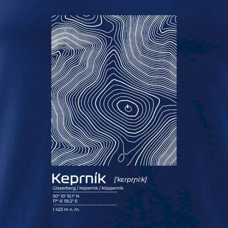 Keprník - vrstevnice v obdélníku