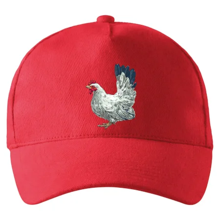 Slepice kreslená bílá