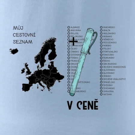 Můj cestovní seznam Evropa