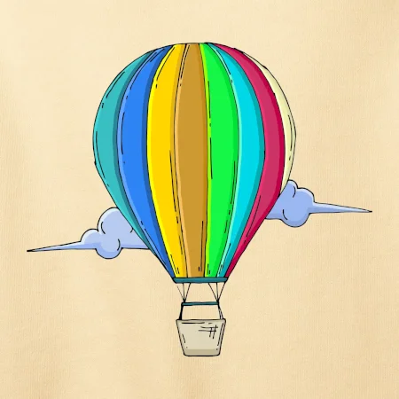 Horkovzdušný balon v oblacích