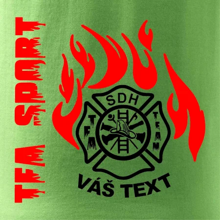 TFA Sport SDH (červený oheň) - Vlastní nápis