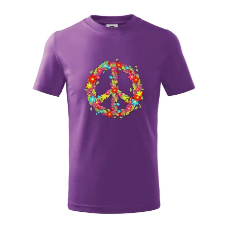 Peace symbol červené květiny