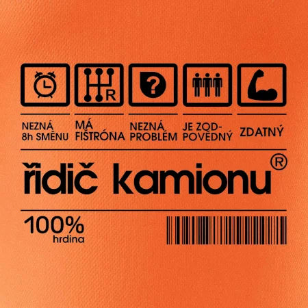 Čárový kód řidič kamionu