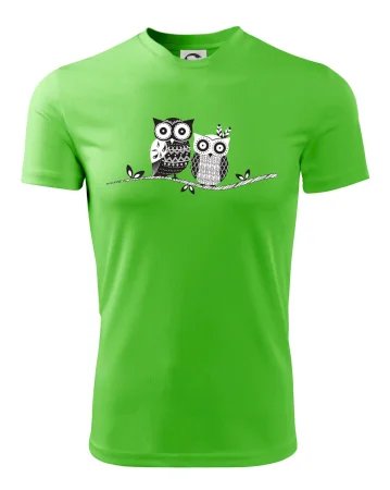 Dvě sovy abstraktní