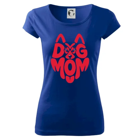 Dog mom nápis v hlavě