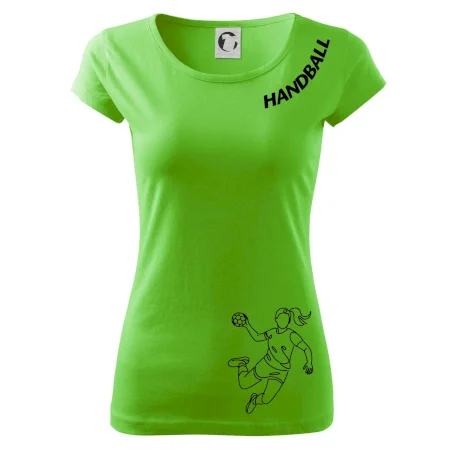 Handball nápis šikmo  - holka