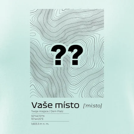 Vaše místo - vrstevnice v obdélníku